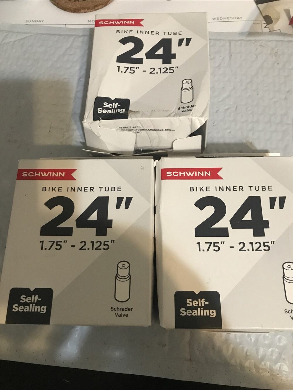 Schwinn 24" Bicycle Inner Tube 1.75" - 2.125" Self Sealing(Set Of 3)